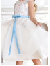 Beaded Multicolor Lace Tulle Stunning Flower Girl Dress